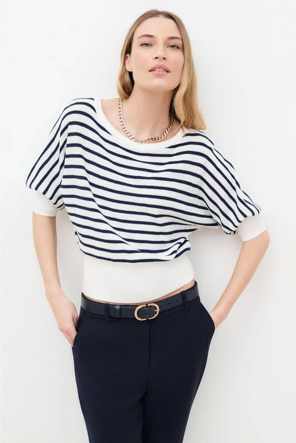 Caroll gestreepte top wit