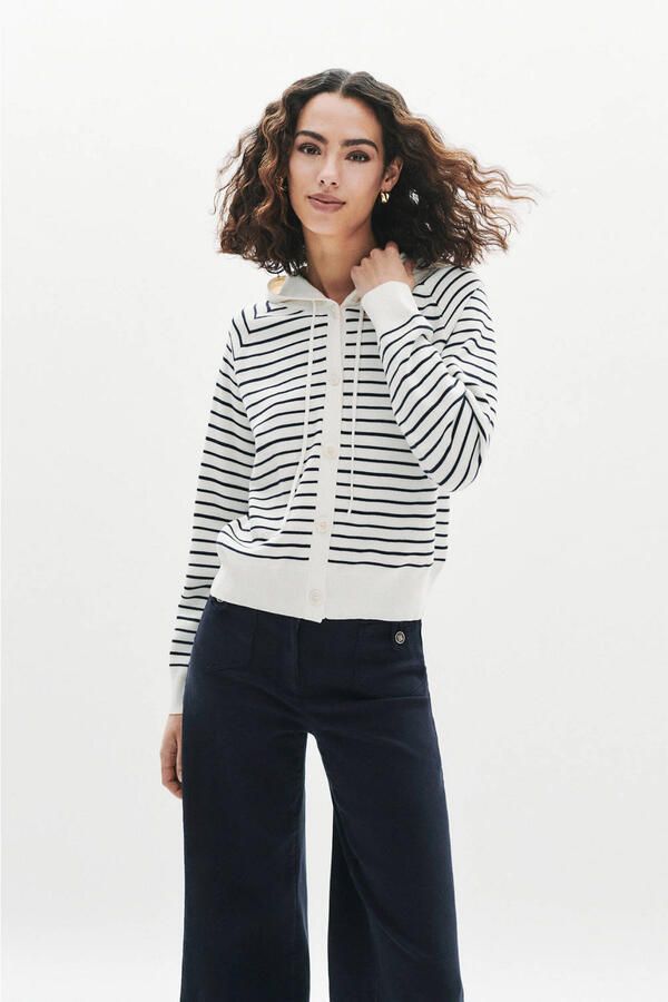 Caroll gestreepte vest wit - Foto 2