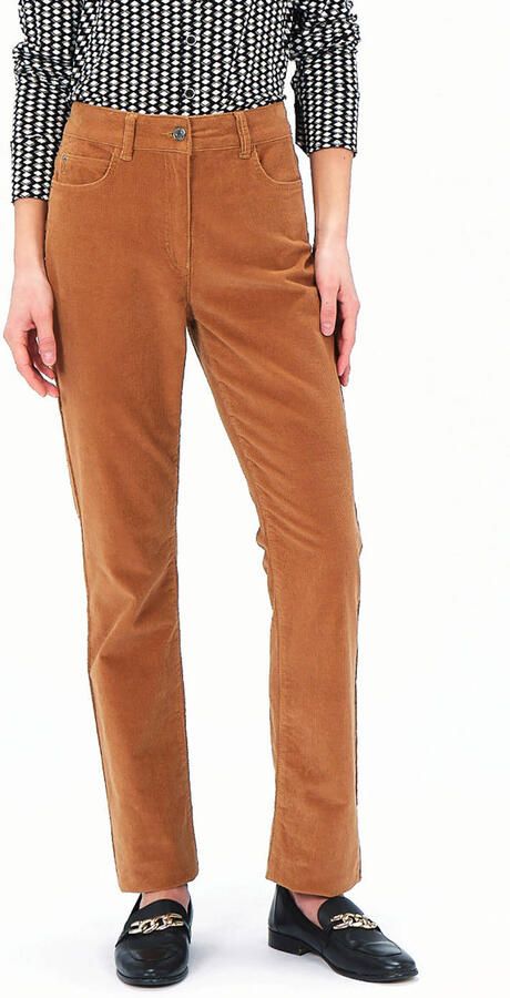 Caroll high waist bootcut jeans camel