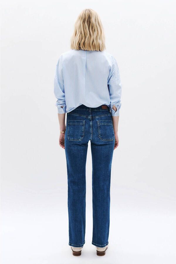Caroll high waist bootcut jeans medium blue denim - Foto 3