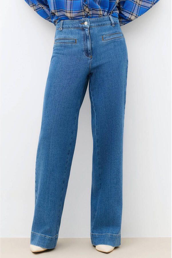 Caroll high waist flared jeans medium blue denim