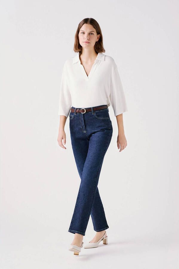 Caroll high waist slim fit jeans dark blue denim - Foto 3