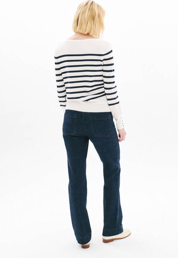 Caroll high waist straight leg jeans dark blue denim - Foto 2