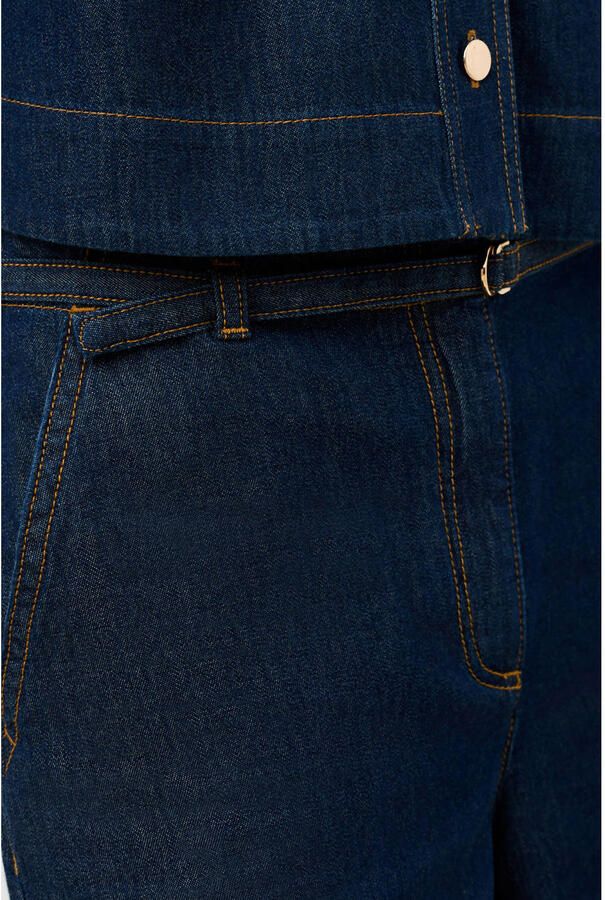 Caroll high waist wide leg jeans dark blue denim - Foto 2