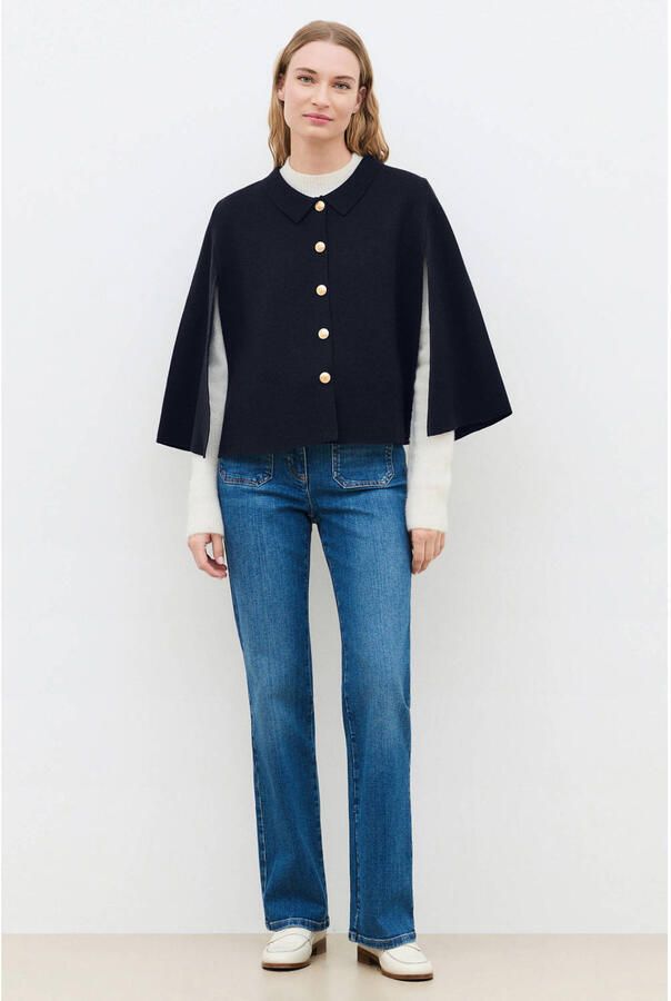 Caroll jas met wol marineblauw - Foto 2