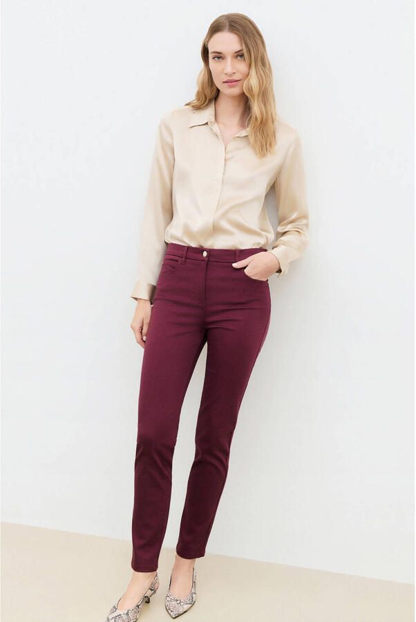 Caroll skinny jeans donkerrood - Foto 3