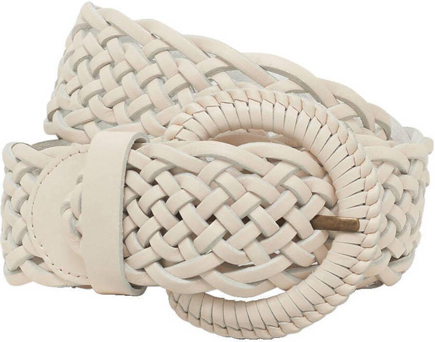 Caroll leren riem ecru