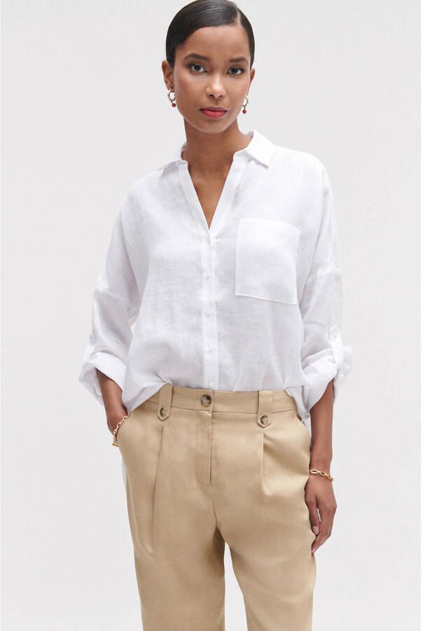 Caroll linnen blouse wit