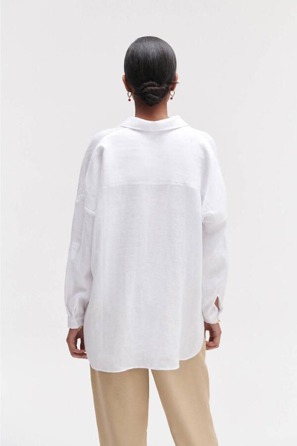 Caroll linnen blouse wit - Foto 3