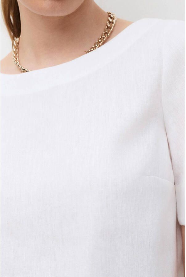 Caroll linnen cropped top wit - Foto 2