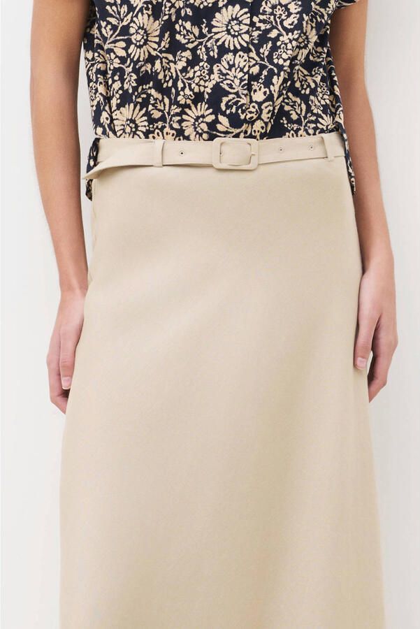 Caroll linnen maxi rok beige - Foto 2