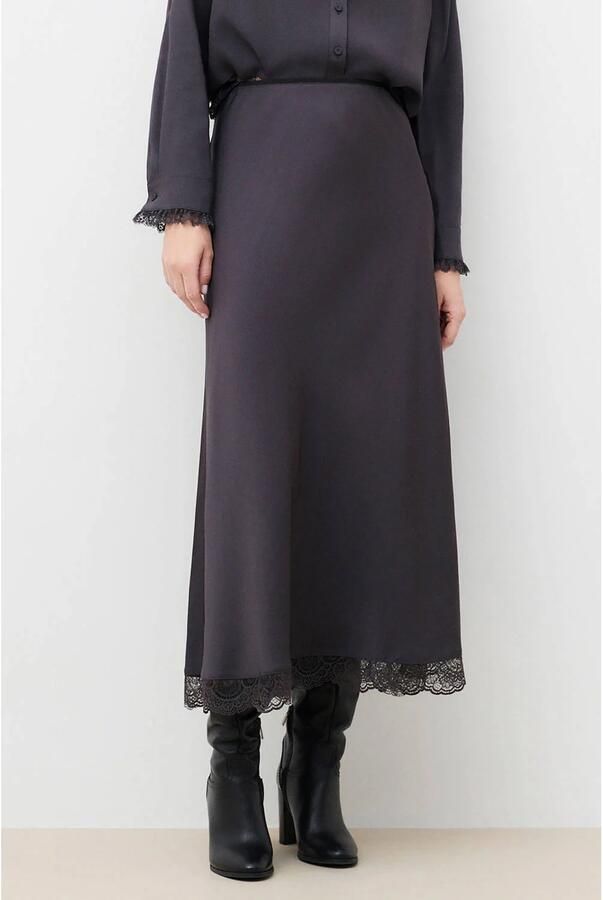 Caroll midi rok antraciet