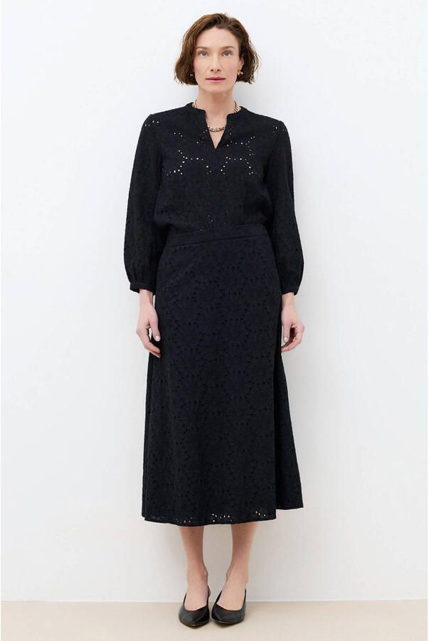 Caroll midi rok broderie zwart - Foto 2