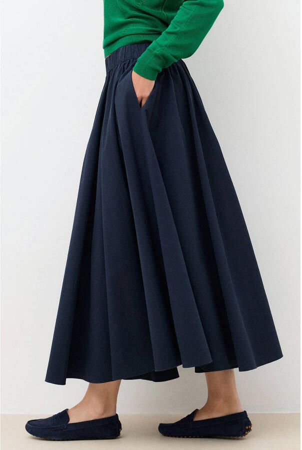 Caroll midi rok marineblauw