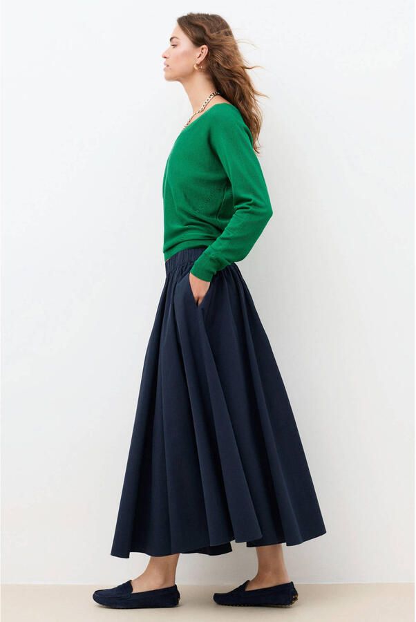 Caroll midi rok marineblauw - Foto 2