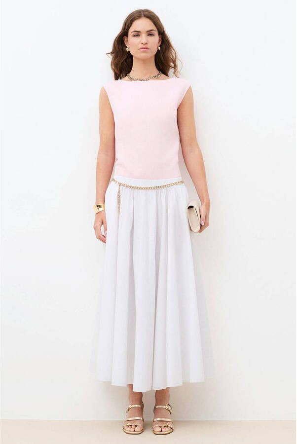 Caroll midi rok wit - Foto 3