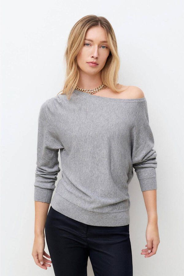 Caroll pullover met wol grijs