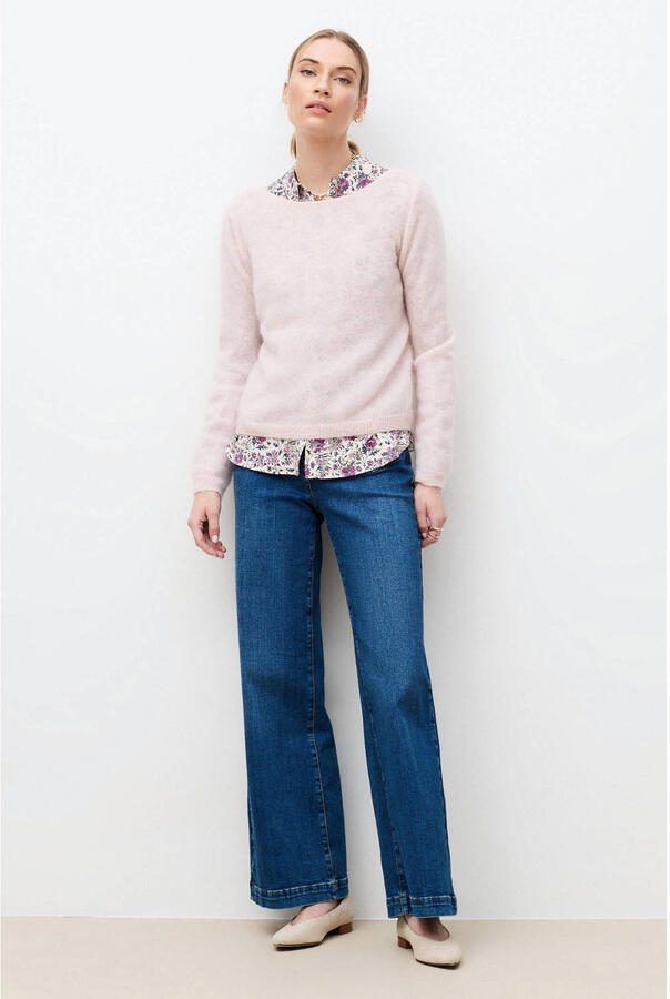 Caroll pullover met wol lichtroze - Foto 2