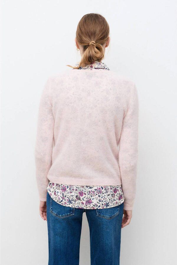 Caroll pullover met wol lichtroze - Foto 3