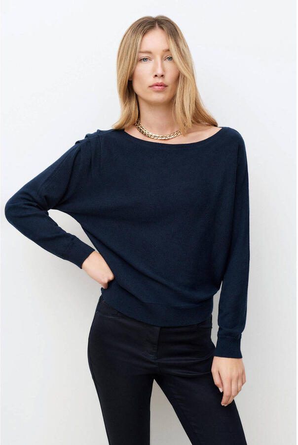 Caroll pullover met wol marineblauw