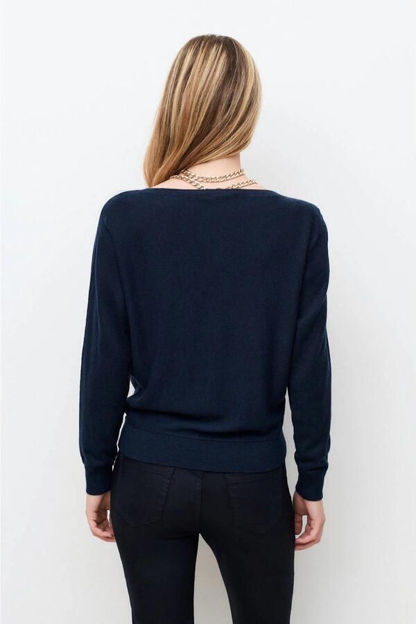 Caroll pullover met wol marineblauw - Foto 3