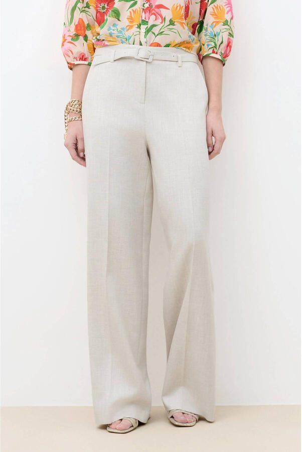 Caroll regular waist broek beige