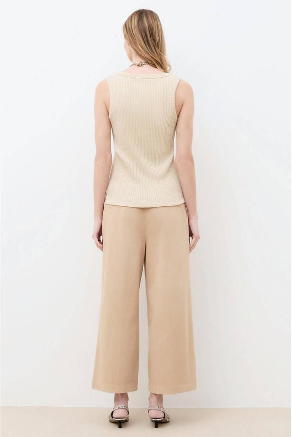 Caroll singlet zand rib gebreid - Foto 3