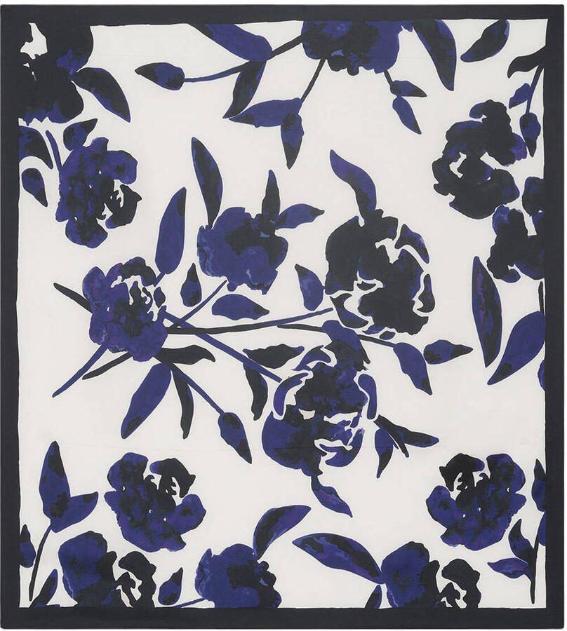Caroll sjaal met bloemenprint blauw