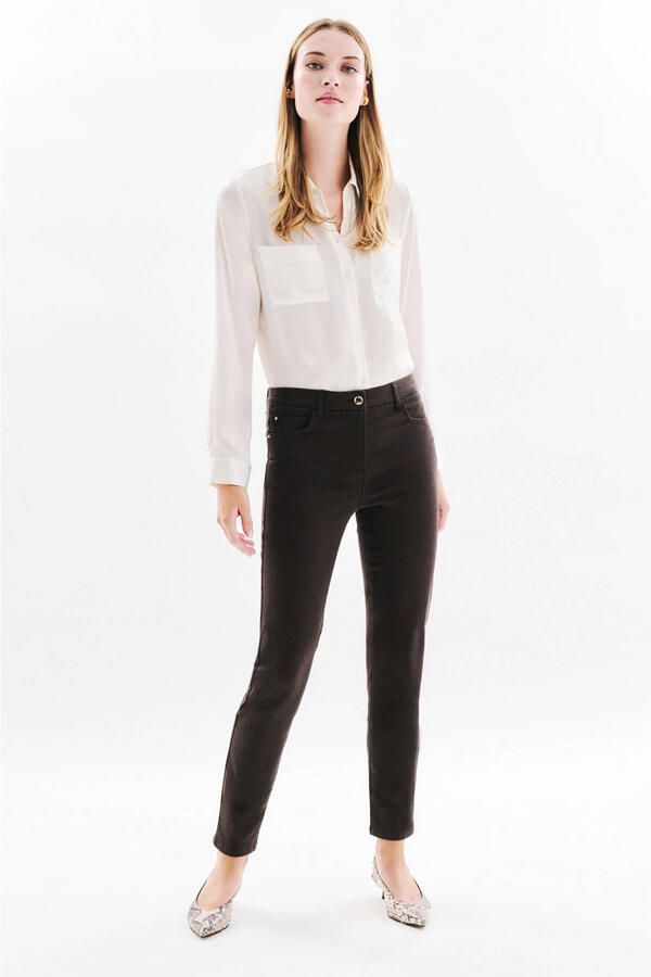 Caroll skinny jeans donkerbruin - Foto 3