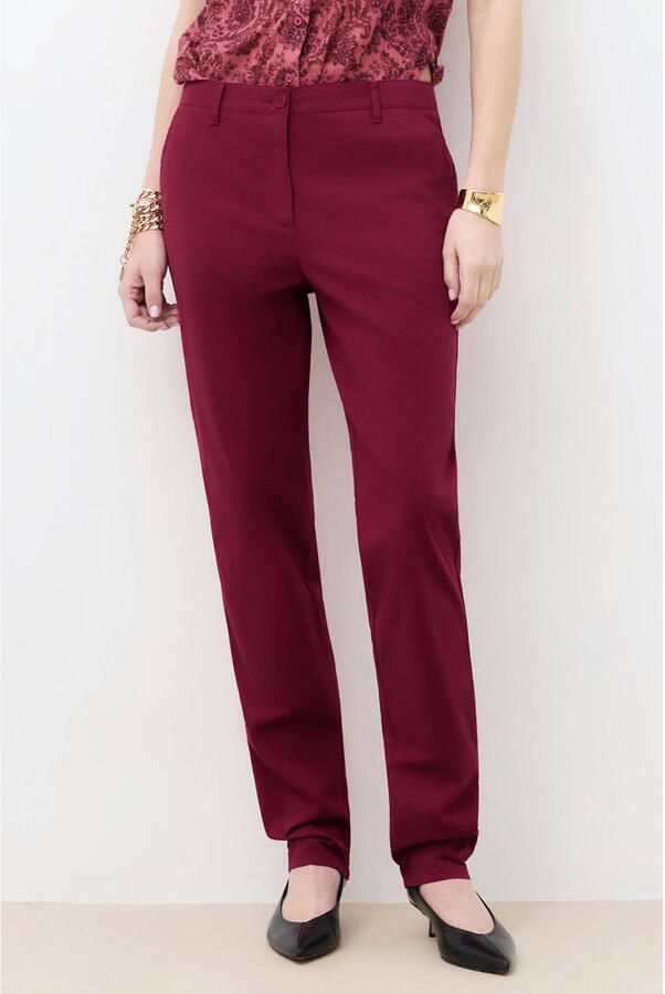 Caroll straight chino donkerrood
