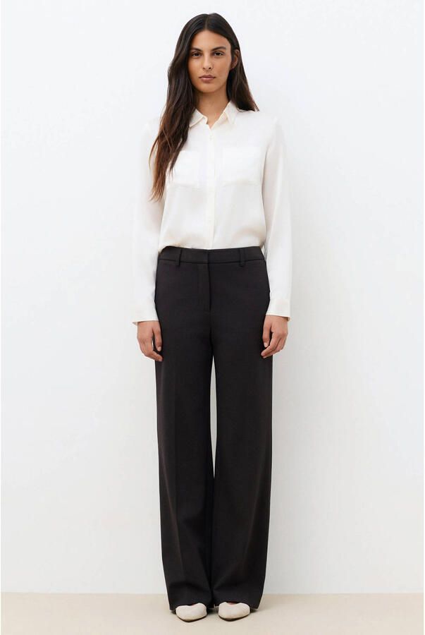 Caroll straight leg broek donkerbruin