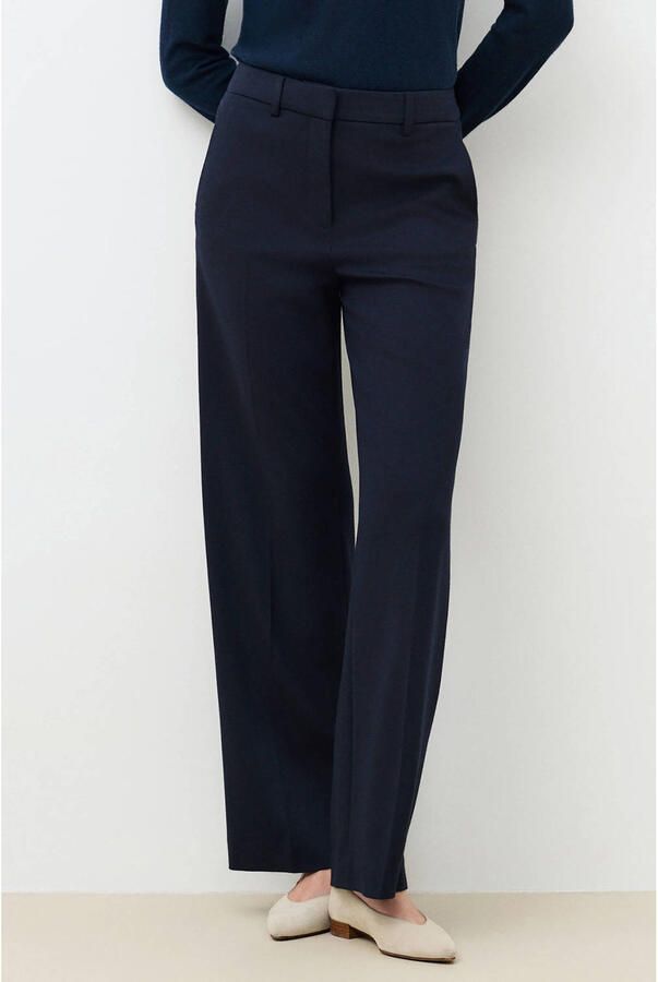 Caroll straight leg broek marineblauw