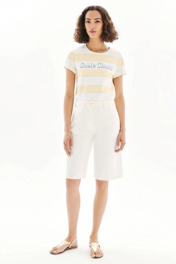 Caroll straight leg casual short ecru - Foto 3