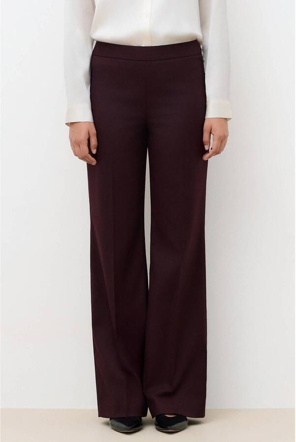 Caroll straight leg pantalon donkerpaars