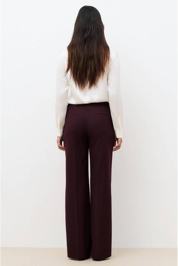 Caroll straight leg pantalon donkerpaars - Foto 2