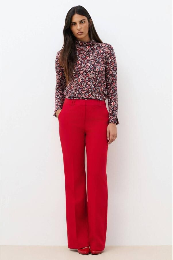 Caroll straight leg pantalon rood - Foto 3