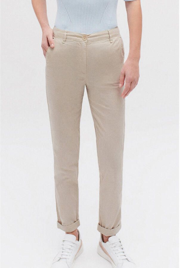 Caroll straight regular waist chino beige