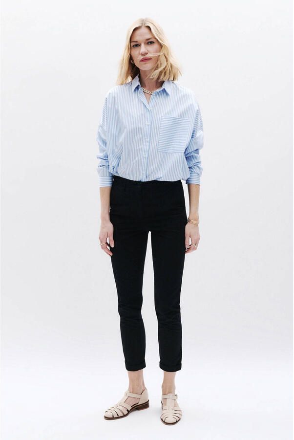 Caroll straight regular waist chino zwart - Foto 2