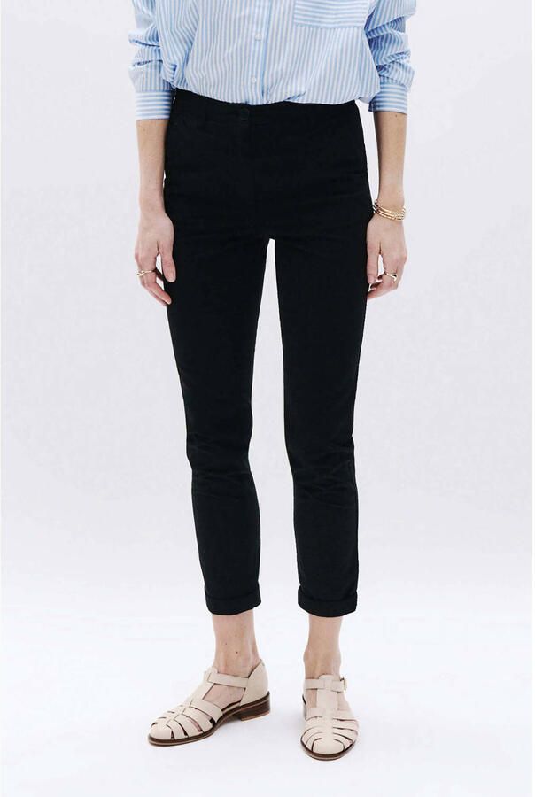 Caroll straight regular waist chino zwart