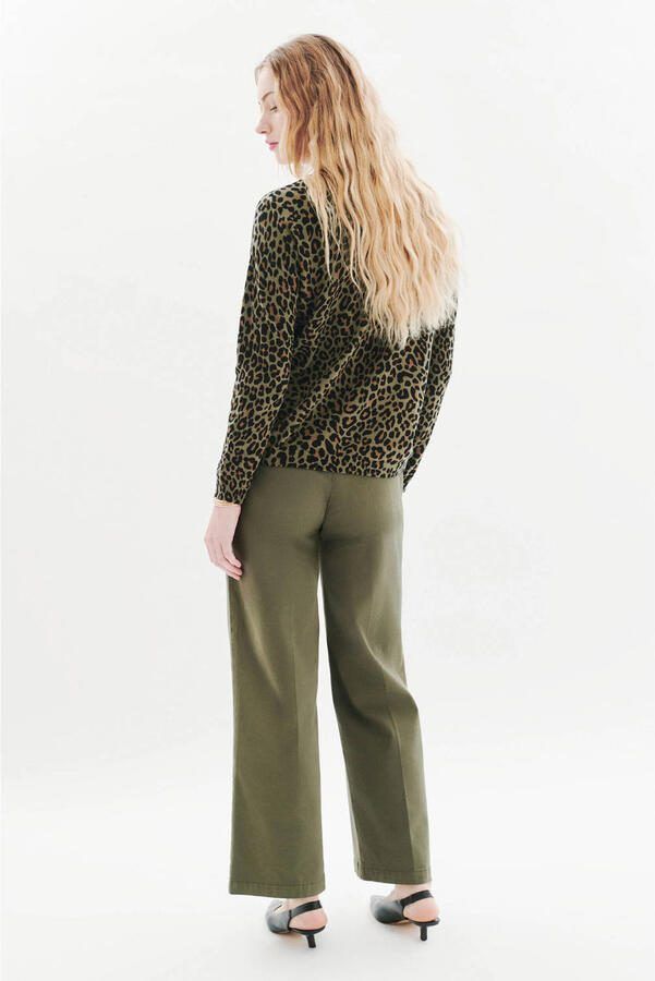 Caroll sweater met panterprint groen - Foto 2