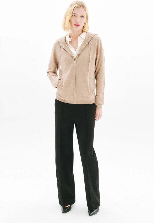 Caroll sweatvest met wol lichtbruin - Foto 2