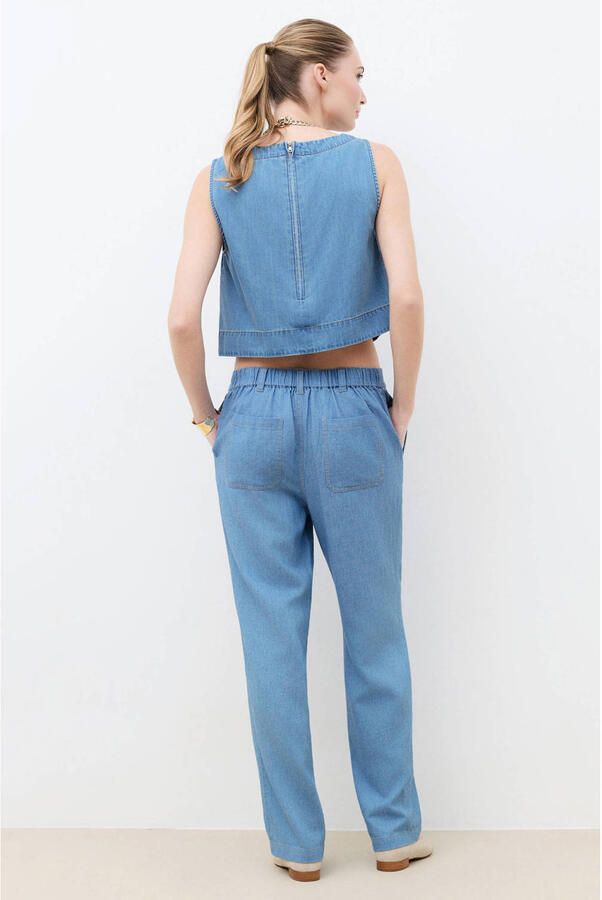 Caroll top light blue denim - Foto 3