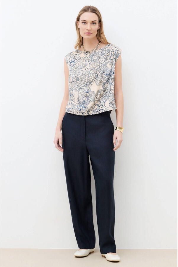Caroll top met paisley print ecru - Foto 2