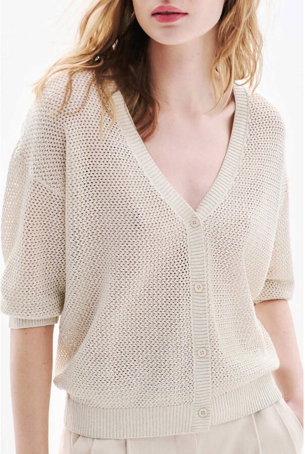 Caroll vest crème gebreid - Foto 2