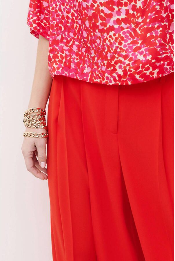 Caroll wide leg high waist palazzo broek rood - Foto 2