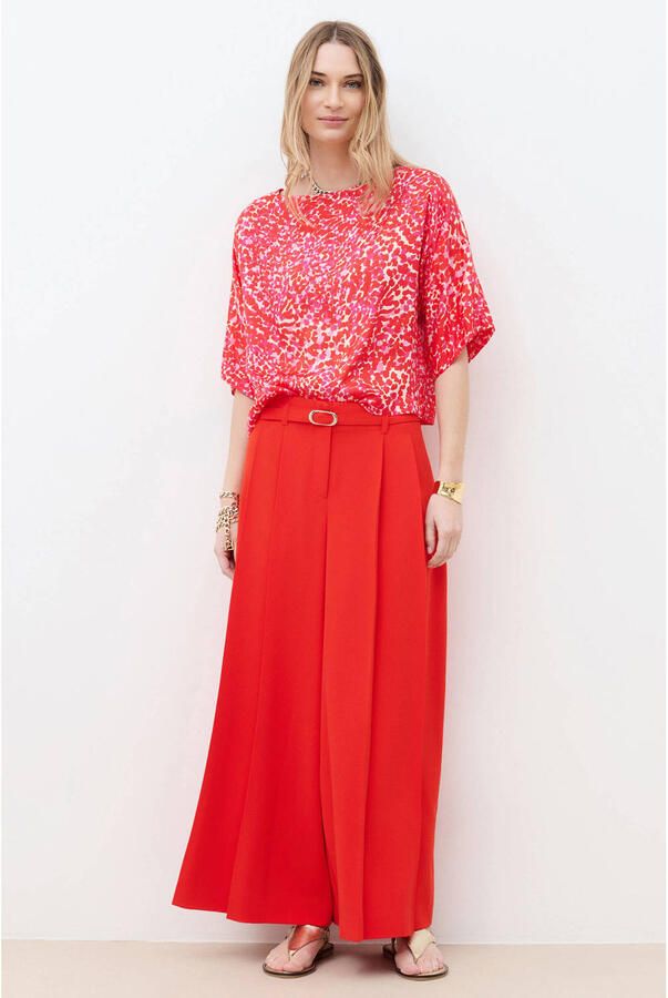 Caroll wide leg high waist palazzo broek rood - Foto 3