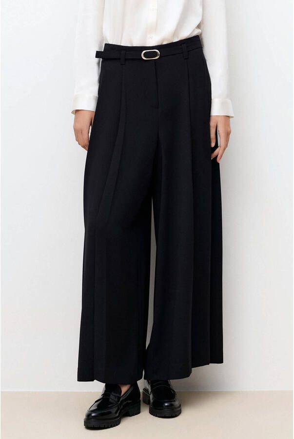 Caroll wide leg high waist palazzo broek zwart
