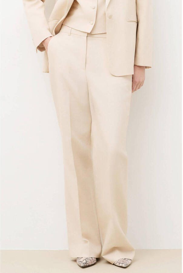 Caroll wide leg low waist broek crème