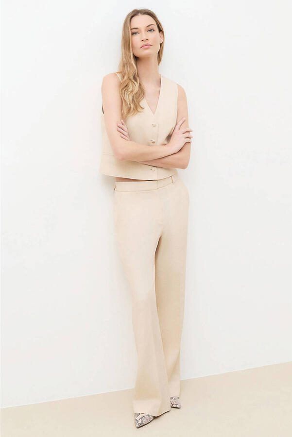 Caroll wide leg low waist broek crème - Foto 2