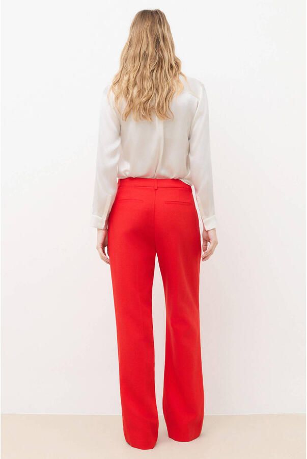 Caroll wide leg regular waist broek rood - Foto 2